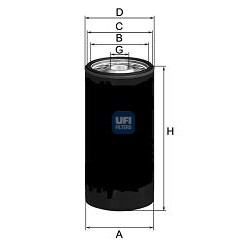 Слика на Филтер за масло UFI 23.292.00 за камион MAN M 90 12.152 FK - 150 коњи дизел