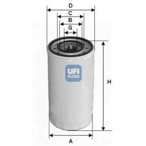 Слика на Филтер за масло UFI 23.303.00 за Citroen Relay Platform 230 2.8 HDi - 128 коњи дизел