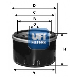 Слика на Филтер за масло UFI 23.584.00 за Peugeot Boxer Box 2.2 HDi 150 - 150 коњи дизел