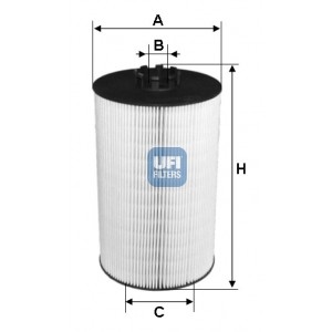 Слика на Филтер за масло UFI 25.046.00 за камион MAN TGA 18.310, 18.320 FLLRS, FLLS, FLRS, FLS, FLS-TS - 310 коњи дизел