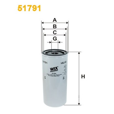 Слика на Филтер за масло WIX FILTERS 51791 за камион Renault R 365.24 - 374 коњи дизел