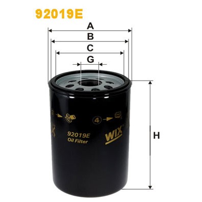 Слика на Филтер за масло WIX FILTERS 92019E за камион MAN M 90 24.222 FNL,24.222 FNLL,24.222 FVL - 97 коњи бензин