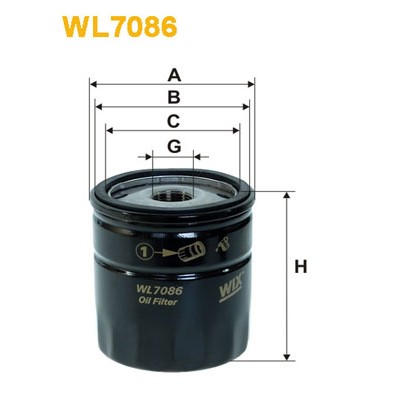 Слика на Филтер за масло WIX FILTERS WL7086 за Citroen Xsara Coupe N0 1.8 i - 90 коњи бензин