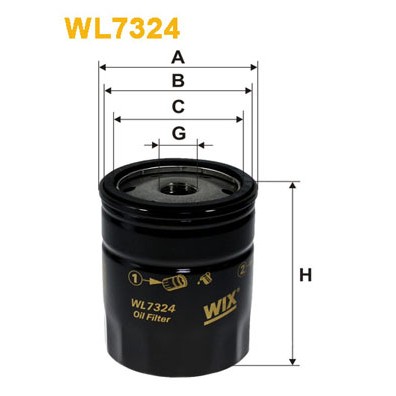 Слика на Филтер за масло WIX FILTERS WL7324 за Alfa Romeo 145 (930) Hatchback 1.9 TD - 90 коњи дизел