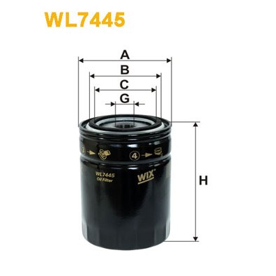 Слика на Филтер за масло WIX FILTERS WL7445 за камион Iveco Daily 2006 Platform 35C14 G, 35C14 G/P, 35S14 G, 35S14 G/P, 35C14 GD, 35S14 GD - 136 коњи компресиран природен газ (метан)