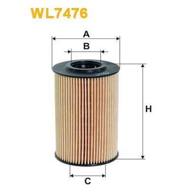 Слика на Филтер за масло WIX FILTERS WL7476 за VW Caddy 4 Estate (SAB, SAJ) 2.0 TDI 4motion - 110 коњи дизел