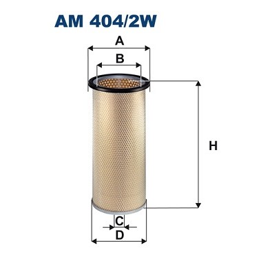 Слика на филтер за повратен воздух FILTRON AM 404/2W за камион Renault C 290.19/T - 291 коњи дизел