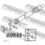 Слика 2 на хардиев зглоб, кардан FEBEST ASM-81