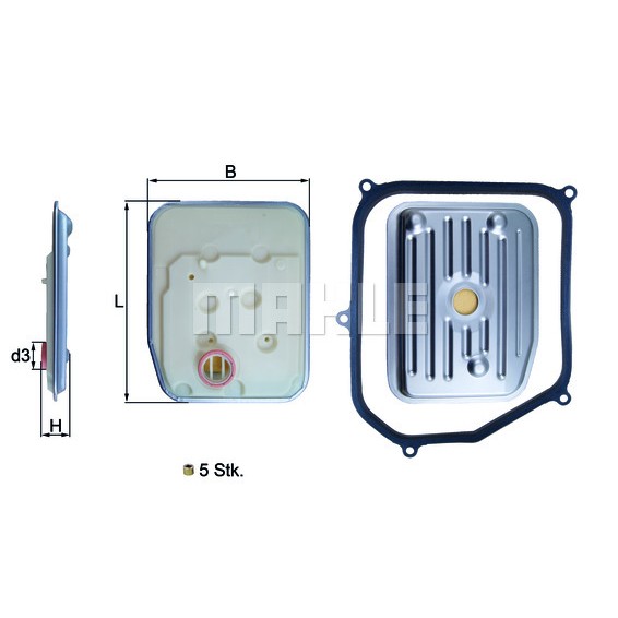 Слика на Хидрауличен филтер, автоматски менувач KNECHT HX 147KIT