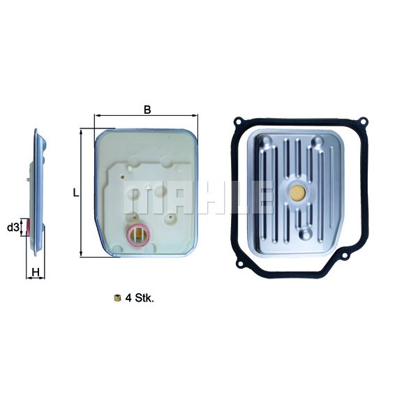 Слика на Хидрауличен филтер, автоматски менувач KNECHT HX 147KIT1