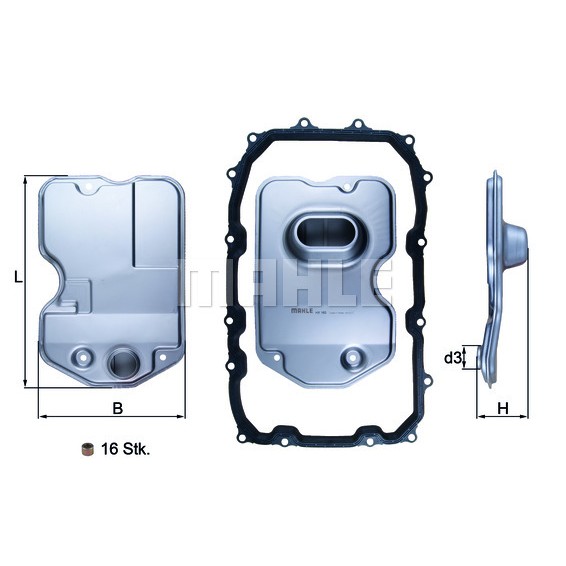 Слика на Хидрауличен филтер, автоматски менувач KNECHT HX 160KIT