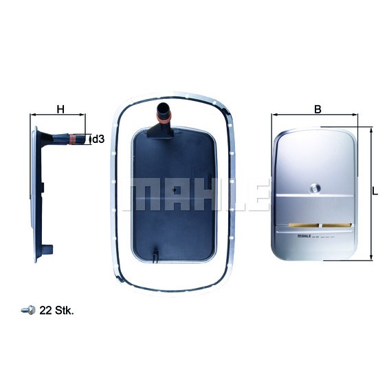 Слика на хидрауличен филтер, автоматски менувач KNECHT HX 165KIT за BMW 3 Touring E46 330 d - 184 коњи дизел