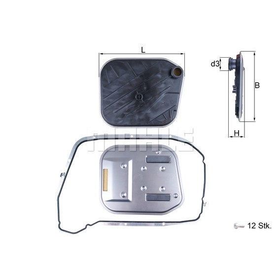 Слика на Хидрауличен филтер, автоматски менувач KNECHT HX 189KIT