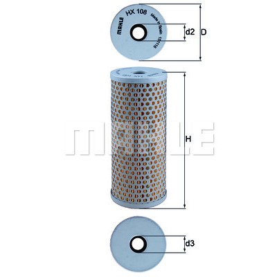 Слика на хидрауличен филтер, управување MAHLE HX 108 за камион Volvo FH 460 - 460 коњи дизел