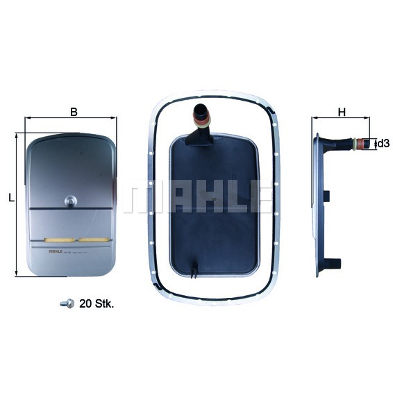 Слика на Хидрауличен филтер за автоматски менувач MAHLE HX 159KIT за BMW 3 Touring E46 316 i - 115 коњи бензин