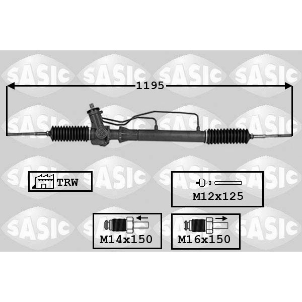 Слика на хидраулична летва SASIC 7006052 за Nissan Primera (P10) 2.0 4x4 - 150 коњи бензин