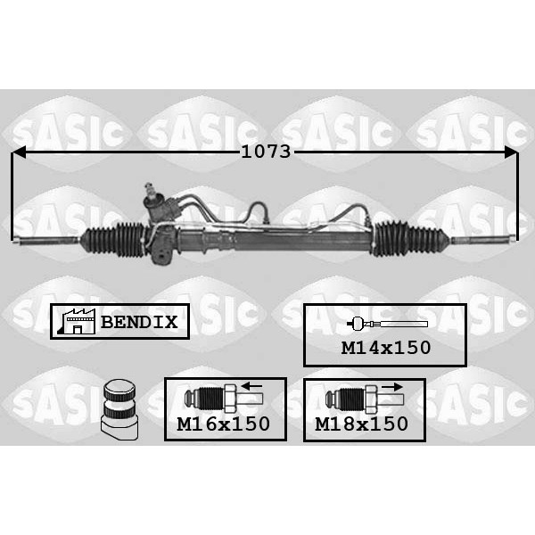 Слика на хидраулична летва SASIC 7006113 за Renault 25 (B29) 2.8 V6 Injection (B29F) - 150 коњи бензин