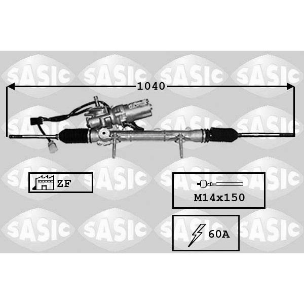 Слика на хидраулична летва SASIC 7170029 за Citroen C3 II Hatchback 1.1 - 60 коњи бензин