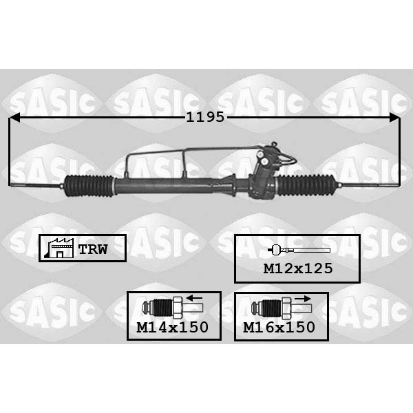 Слика на хидраулична летва SASIC 7176003 за Nissan Pulsar Saloon (N15) 2.0 D - 75 коњи дизел