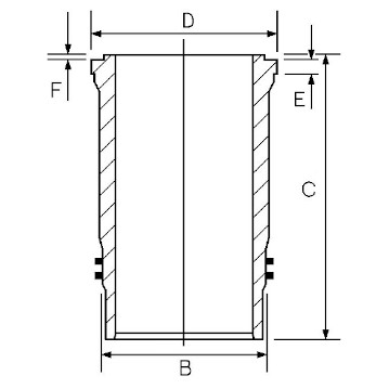 Слика на хилзна за цилиндар GOETZE 14-450030-00 за камион MAN F 2000 19.323 FS,19.323 FLS,19.323 FLLS - 320 коњи дизел