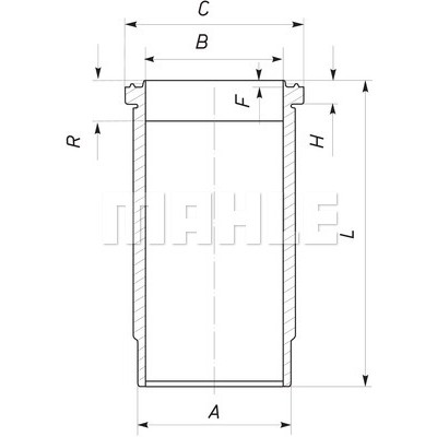 Слика на хилзна за цилиндар MAHLE 037 WN 30 01 за камион Volvo F 12/320,F 12/330 - 320 коњи дизел