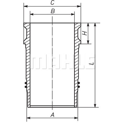 Слика на хилзна за цилиндар MAHLE 061 LW 00100 001 за камион Scania 4 Series 114 C/380 - 380 коњи дизел
