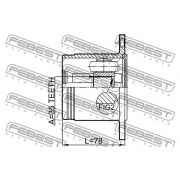 Слика 2 на хомокинетички зглоб, полуосовина FEBEST 0411-V97RH