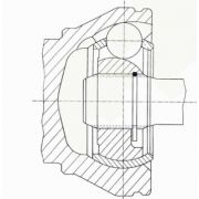 Слика 2 на хомокинетички зглоб, полуосовина SPIDAN 23738