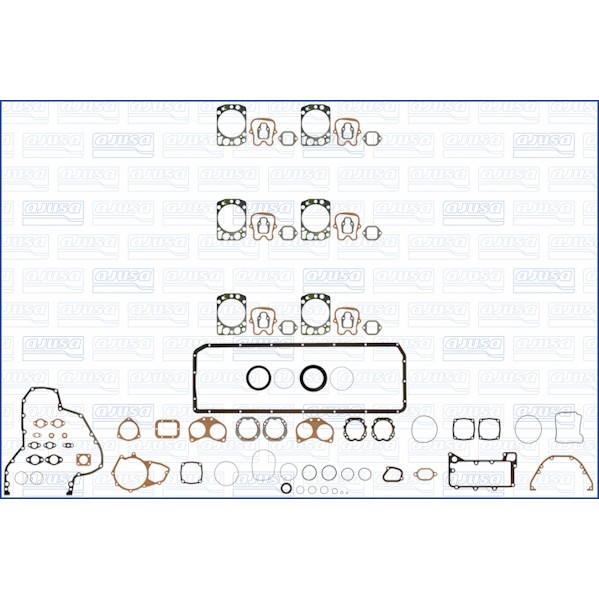 Слика на цел комплет дихтунзи, мотор AJUSA 50209900 за камион MAN F 90 19.242 FS,19.242 FLS,19.242 FLLS - 241 коњи дизел