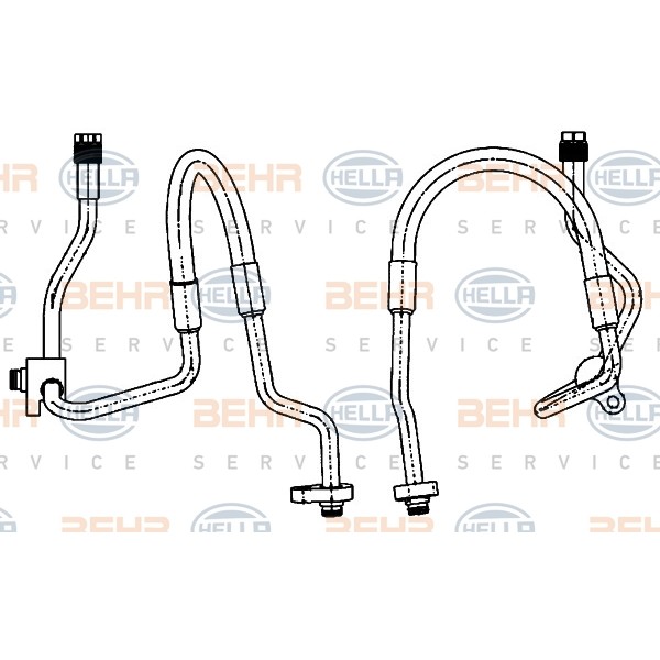 Слика на Црево за клима уред HELLA BEHR  SERVICE  PREMIUM LINE 9GS 351 338-481 за Ford Mondeo 4 Turnier 2.2 TDCi - 175 коњи дизел