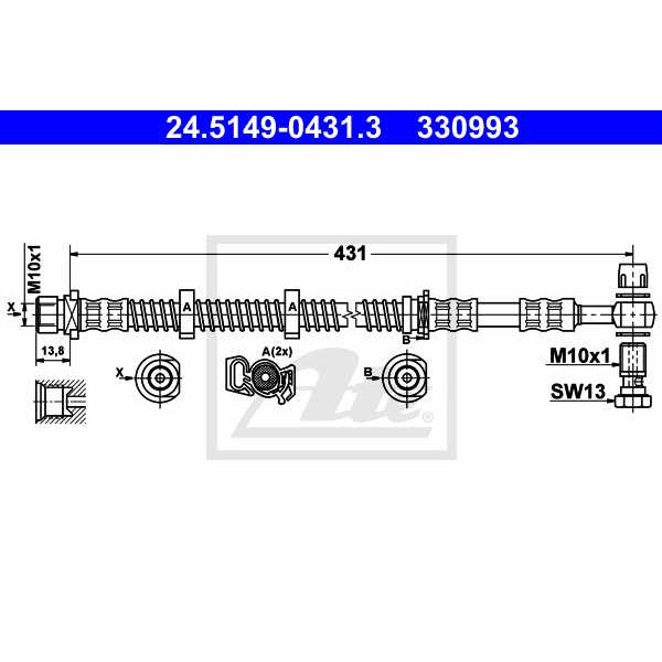 Слика на Црево за кочница ATE 24.5149-0431.3