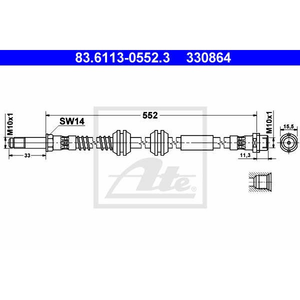 Слика на Црево за кочница ATE 83.6113-0552.3