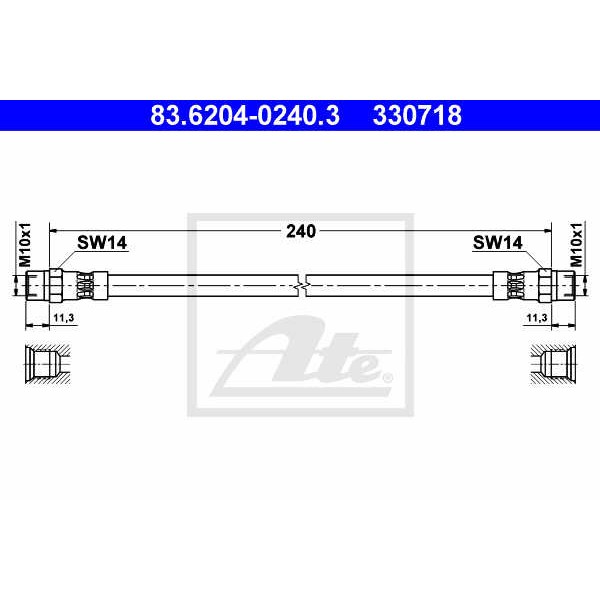 Слика на Црево за кочница ATE 83.6204-0240.3