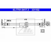 Слика 1 на црево за кочница ATE 83.7751-0417.3