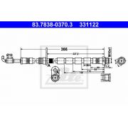 Слика 1 на црево за кочница ATE 83.7838-0370.3
