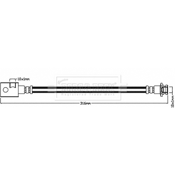 Слика на Црево за кочница BORG & BECK BBH8246