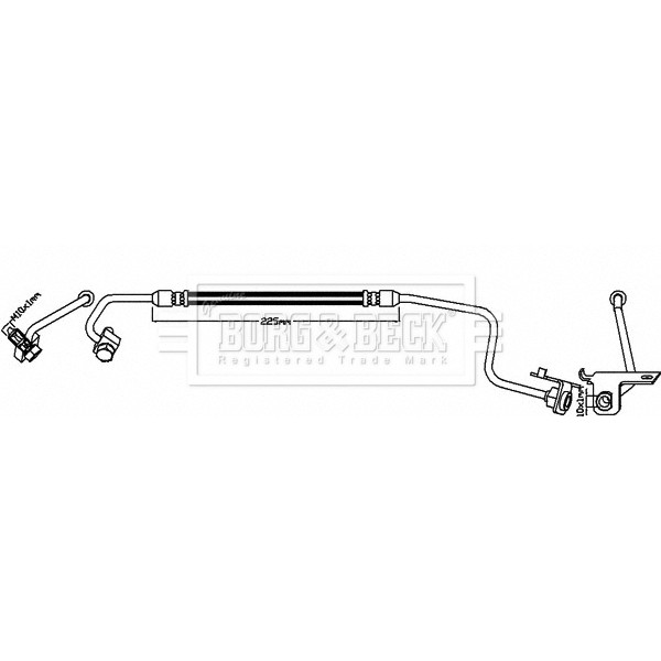 Слика на црево за кочница BORG & BECK BBH8634 за Jaguar XF Saloon (J05,CC9) 5.0 - 385 коњи бензин