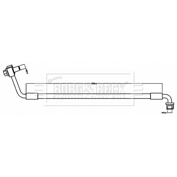 Слика на црево за кочница BORG & BECK BBH8693 за Opel Astra K (B16) 1.4 Turbo (68) - 125 коњи бензин