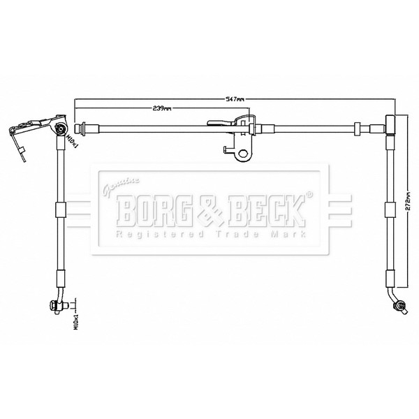 Слика на црево за кочница BORG & BECK BBH8738 за Range Rover Sport (LW) 5.0 4x4 - 575 коњи бензин