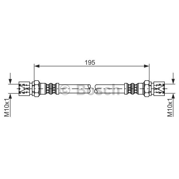 Слика на црево за кочница BOSCH 1 987 476 030 за Opel Kadett E Estate 1.3 - 68 коњи бензин