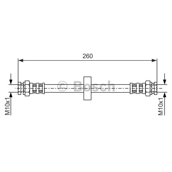 Слика на црево за кочница BOSCH 1 987 476 092 за Fiat Albea 178 1.3 JTD - 70 коњи дизел