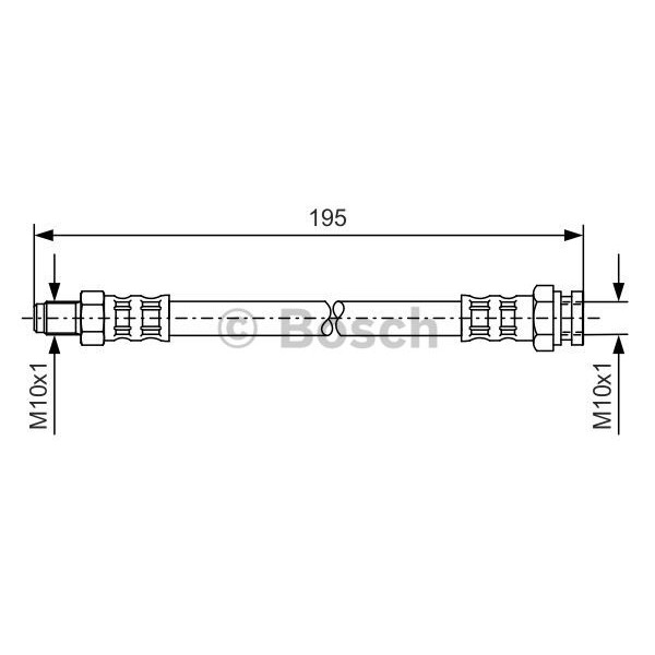 Слика на црево за кочница BOSCH 1 987 476 152 за Fiat Punto 199 1.8 16V - 131 коњи бензин