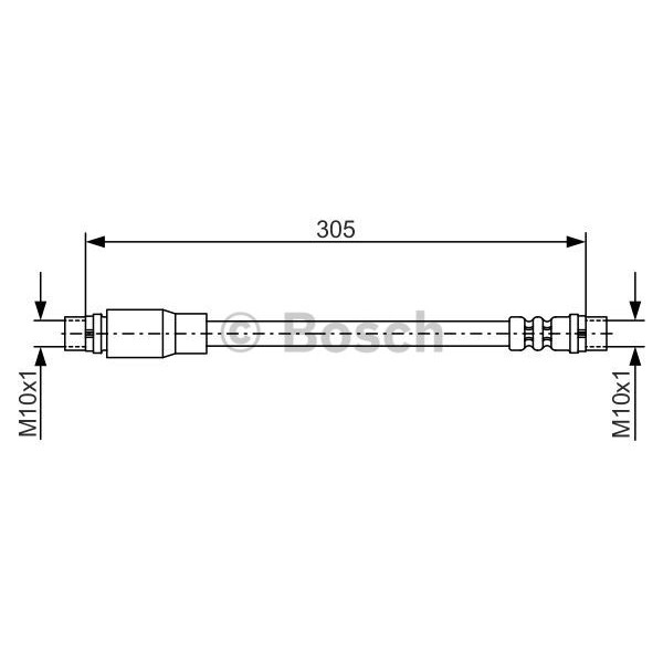 Слика на црево за кочница BOSCH 1 987 476 171 за Audi A4 Sedan (8E2, B6) 2.0 - 130 коњи бензин