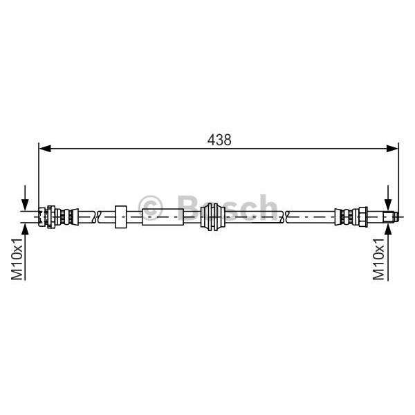 Слика на црево за кочница BOSCH 1 987 476 181 за Ford Focus 2 Estate (daw) 1.8 - 125 коњи бензин