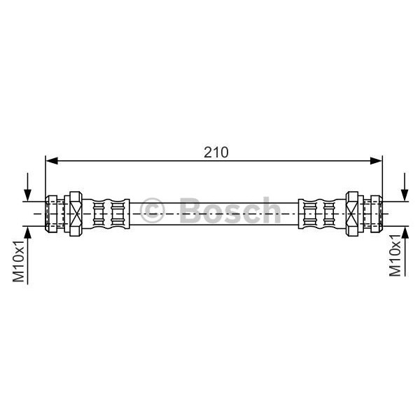 Слика на црево за кочница BOSCH 1 987 476 193 за Mitsubishi L300 Bus (P0,P1,P2 W) 2.4  4WD (P24W, P24V) - 112 коњи бензин