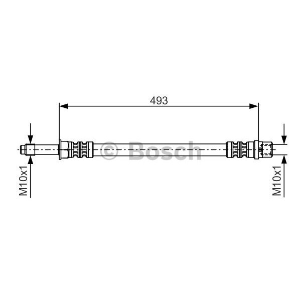 Слика на црево за кочница BOSCH 1 987 476 294 за Mercedes Sprinter 3.5-t Platform (906) 311 CDI (906.131, 906.133, 906.135, 906.231, 906.233...) - 109 коњи дизел