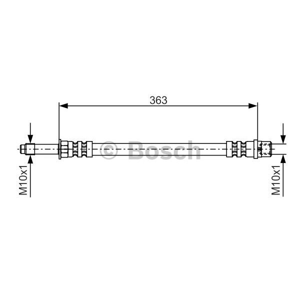 Слика на црево за кочница BOSCH 1 987 476 295 за Mercedes Sprinter 2-t Platform (901,902) 210 D - 102 коњи дизел