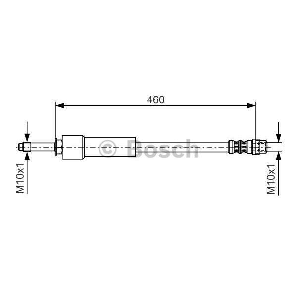 Слика на црево за кочница BOSCH 1 987 476 297 за Mercedes Sprinter 3.5-t Platform (906) 314 CDI 4x4 (906.131, 906.133, 906.135, 906.231, 906.233... - 143 коњи дизел