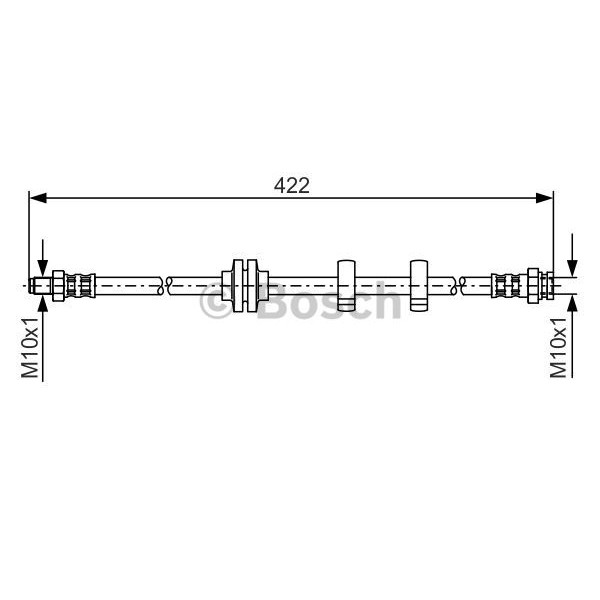 Слика на црево за кочница BOSCH 1 987 476 346 за Alfa Romeo 147 (937) Hatchback 1.9 JTDM - 115 коњи дизел