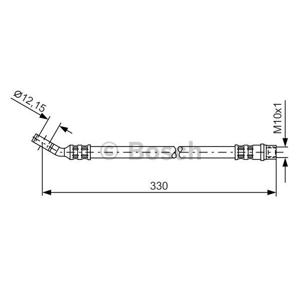 Слика на црево за кочница BOSCH 1 987 476 365 за Opel Signum 1.9 CDTI - 100 коњи дизел